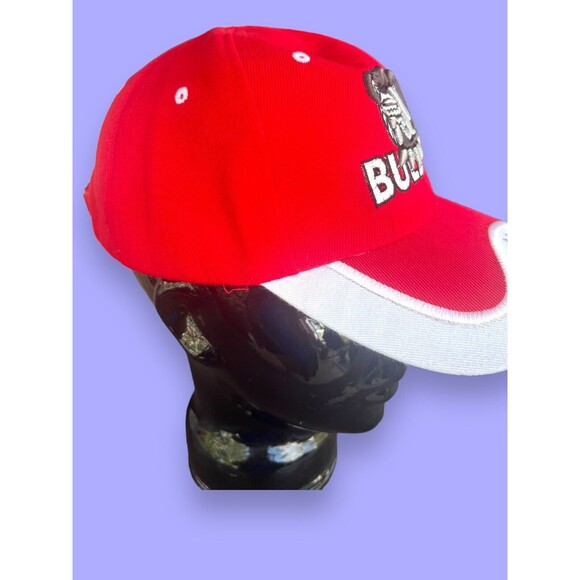 Bulldog British Mastif Hat Cap Strap Back Red White Casual Adult Streetwear OSFM - Picture 7 of 12